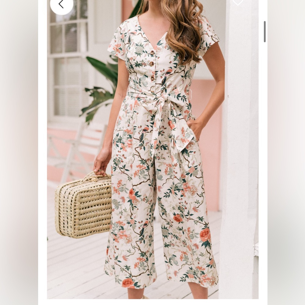 Gal Meets Glam Sophia Jumpsuit | Sz 6 | Floral Jumpsuit